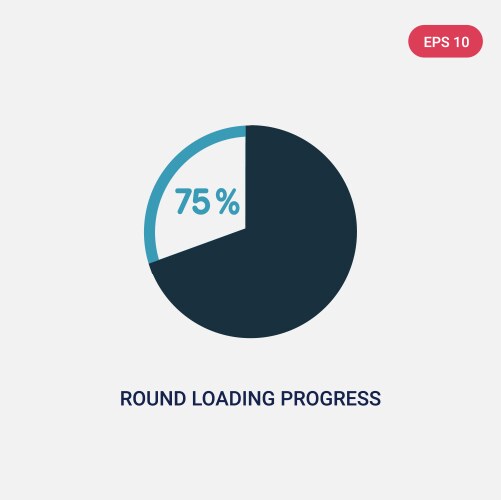 Two color round loading progress icon from user vector image