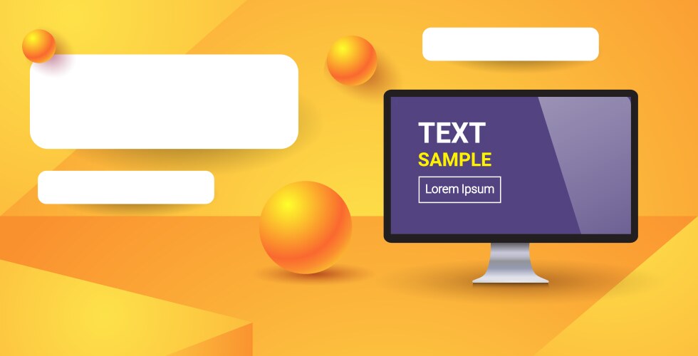 Web template with blank bars for website or app vector image