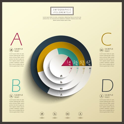 Abstract house infographics Royalty Free Vector