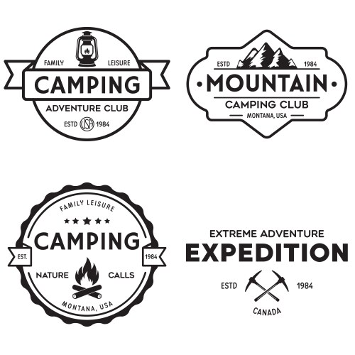 Camp Adventure Emblem Vector Image