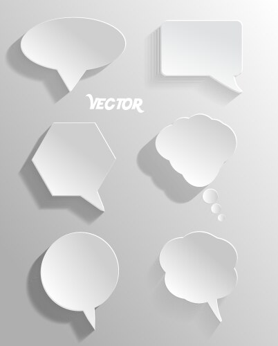 White Speech Bubbles Royalty Free Vector Image