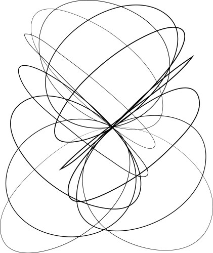 Abstract geometric lineart lines design element vector image