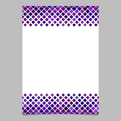 Diagonal square pattern page background template vector image