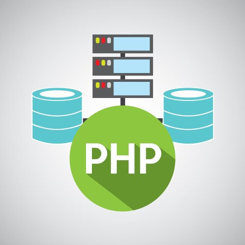 Php language data base storage vektorbild