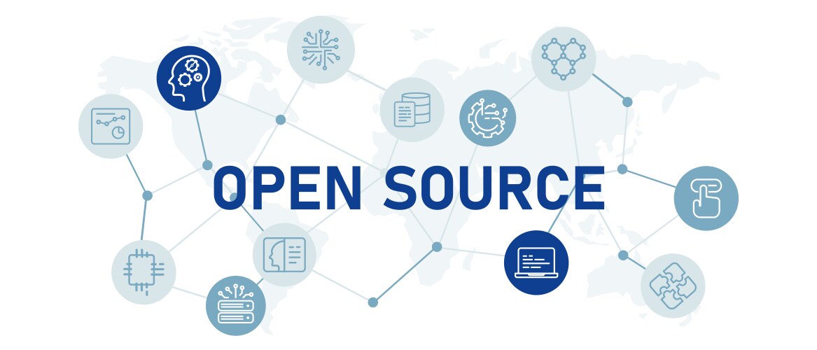 Open source license code free to use built vektorbild