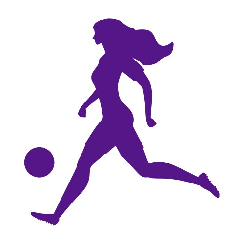 Woman playing soccer silhouette Vector Image