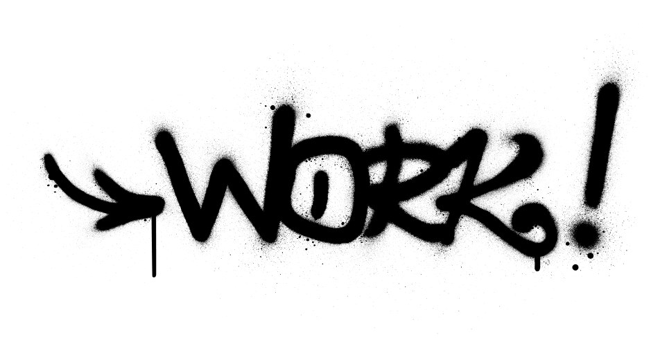 Black Spray Graffiti Word Art Vector Image