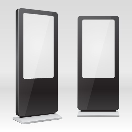 metal structures with blank displays vector image