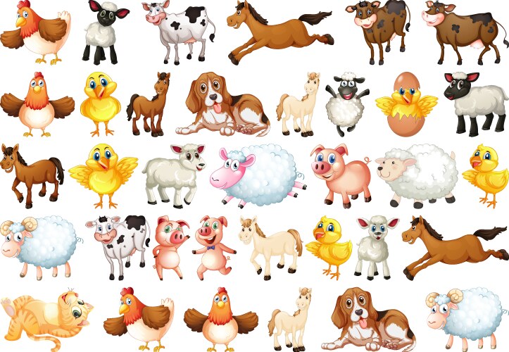 Farm Animals Clipart Black White Vector Images (over 4,600)