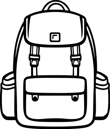 Simple Rucksack Outlines Simple Backpack Outline – Royalty-Free Vector | VectorStock