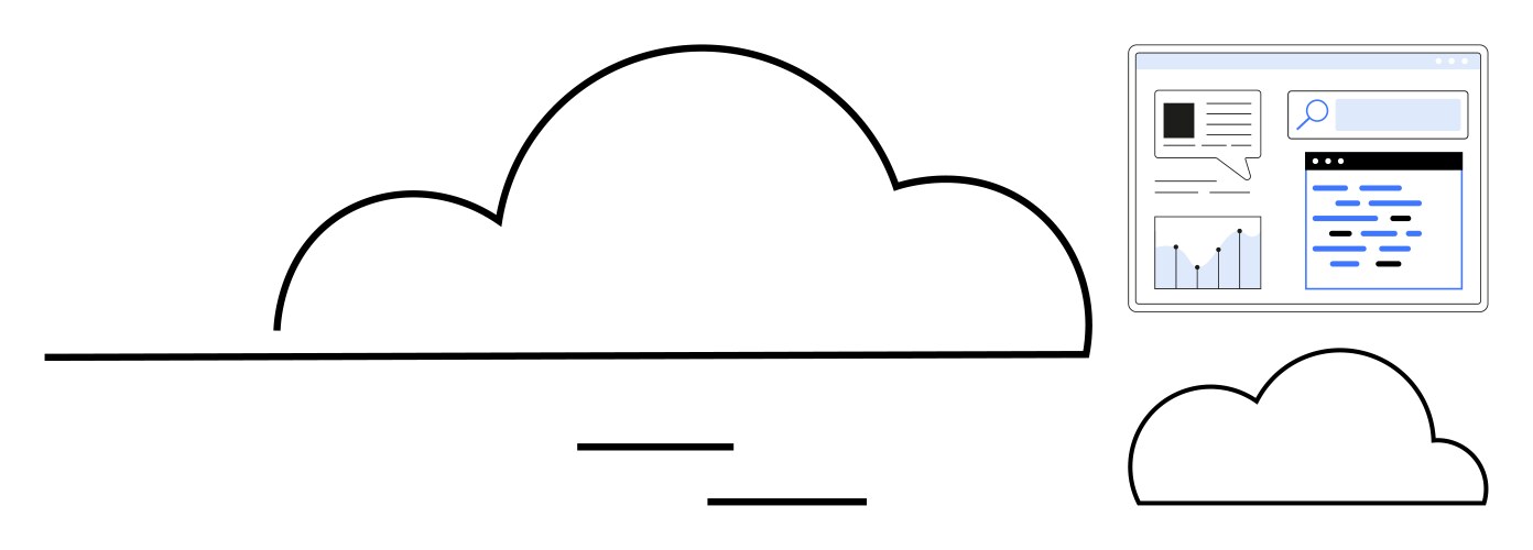 Cloud computing concept with data dashboard vector image