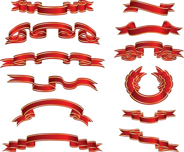 Ribbon set Royalty Free Vector Image - VectorStock