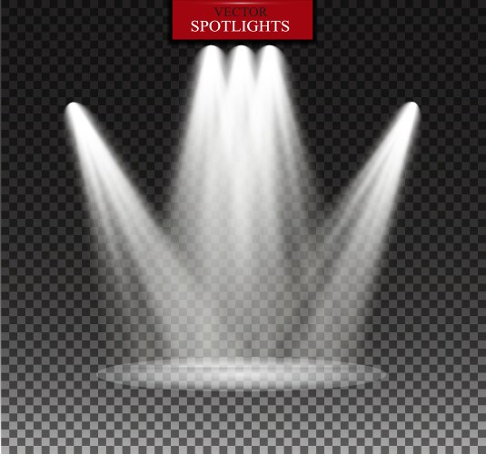 Spotlight on transparent background light Vector Image
