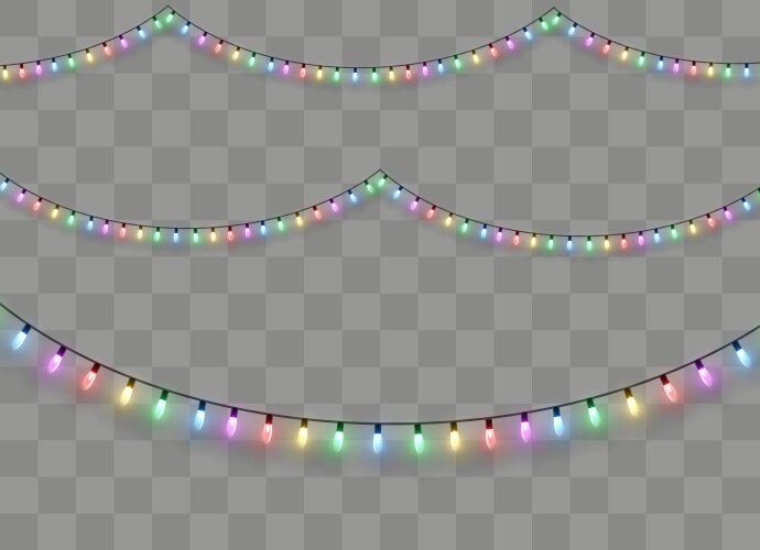 Color christmas light bulbs Royalty Free Vector Image