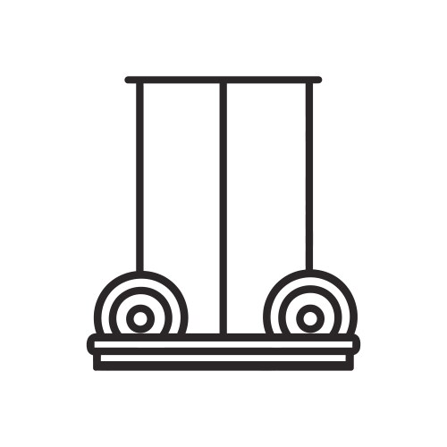 Ionic column line icon ancient architecture vector image