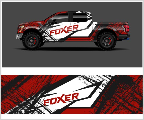 Abstract Car Wrap Stripes Vector Image