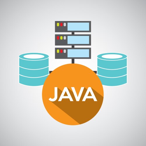 Java language data base storage vektorbild