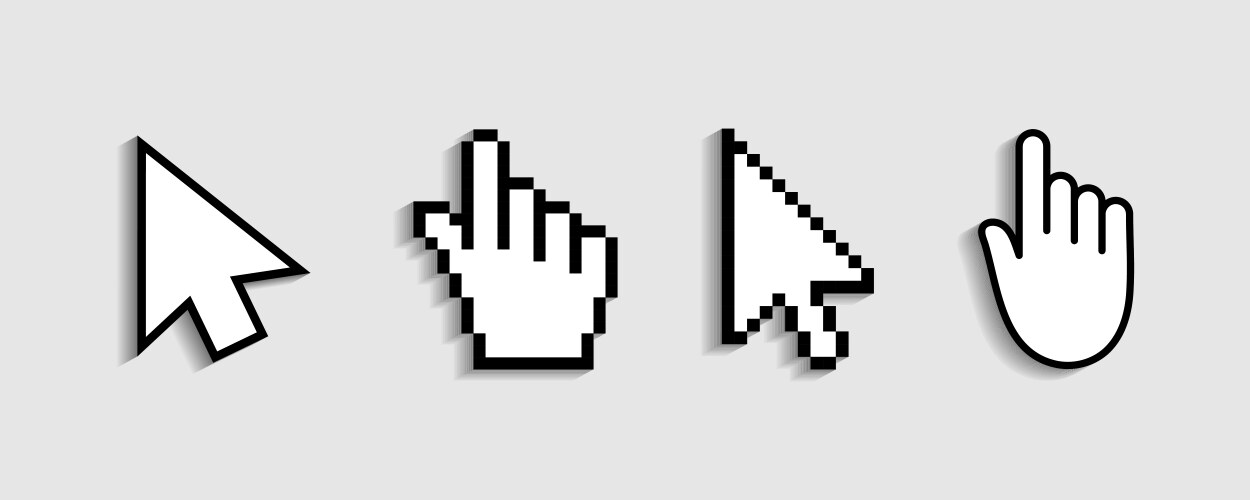 Click Hand Cursor - Mouse Pointer Icon vector image