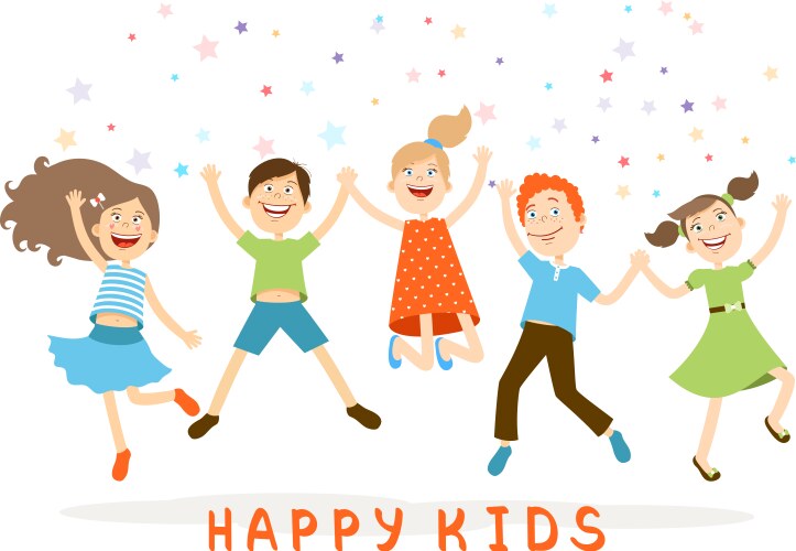 Jumping children vector image