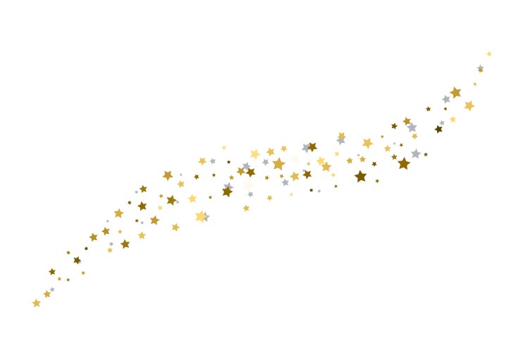 Frame gold stars on a white background Royalty Free Vector