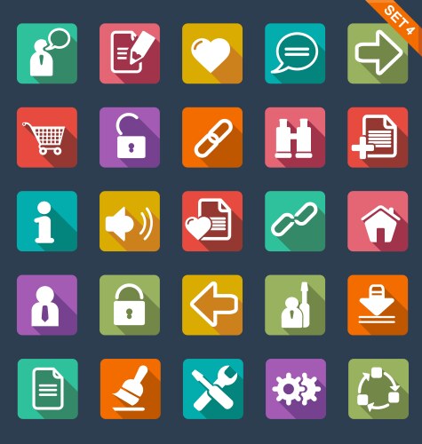 Education icon set- flat design Royalty Free Vector Image