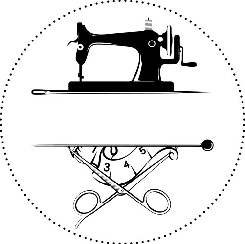 Sewing machine meter and needle with thread – Royalty-Free Vector ...