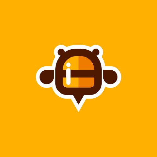 honey bee logo icon vector