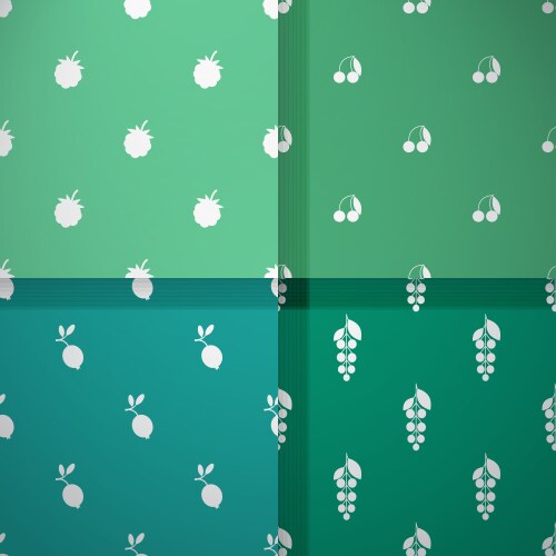 Seamless patterns with berries vector image