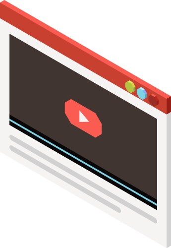 Video player interface play button Royalty Free Vector Image