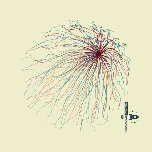 Array with dynamic particles 3d futuristic style vektorbild