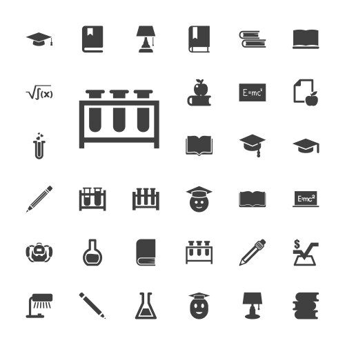 7 study icons (37007861) – Free Vector | VectorStock
