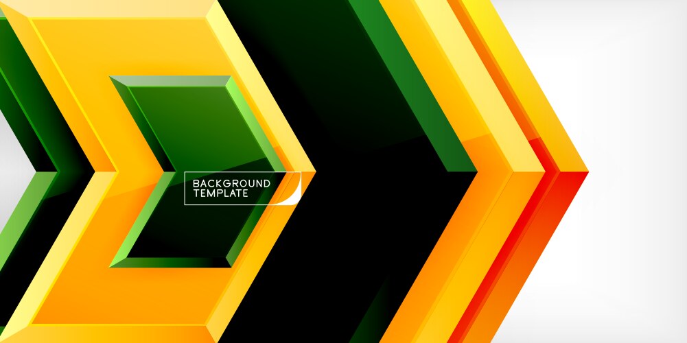 3d arrow techno design template Vector Image