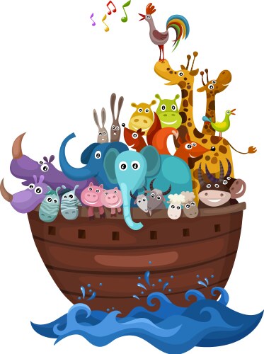 Noahs Ark Cartoon Noah Vector Images Over 370
