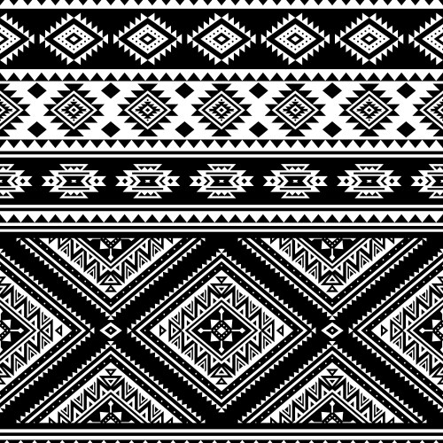 Tribal geometric seamless pattern Royalty Free Vector Image