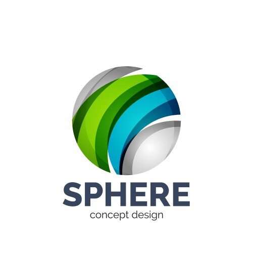 Creative abstract 3d orbit sphere logo design Vector Image