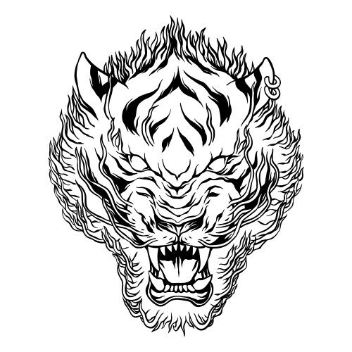 Tiger head Vector Image