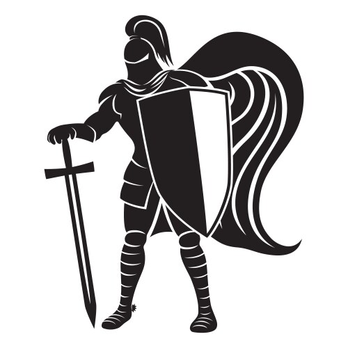 Knight with sword Vector Image