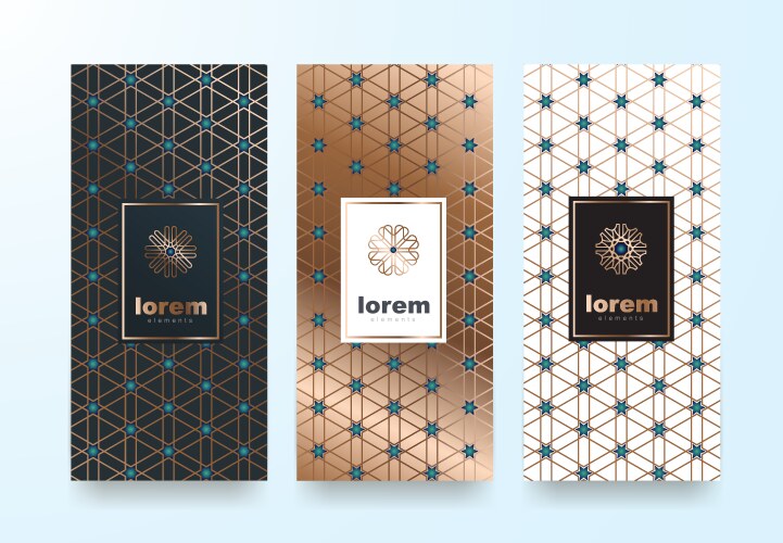 Packagingpattern Vector Set packaging templates with different Royalty Free Vector