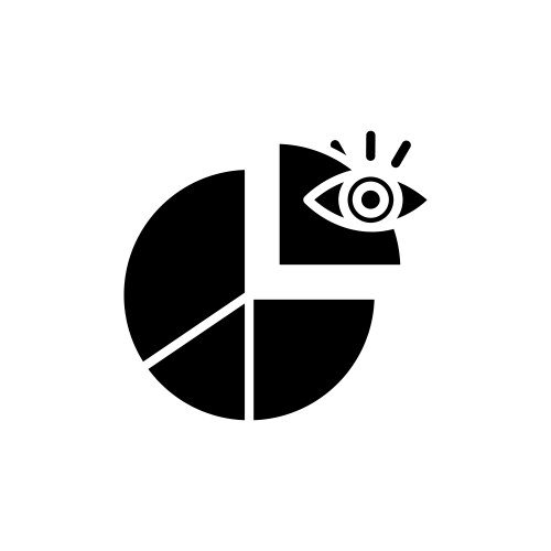 Predictive analytics icon predict growth pie Vector Image