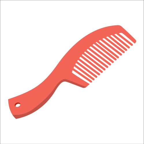 Styling straightening cleaning flat design red vector image