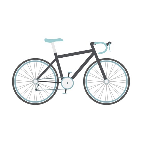 Black Road Bike Vector Image