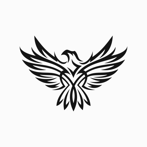 Native American Hawk Tatovering Eagle SVG, Tribal Bird Tattoo, Bird