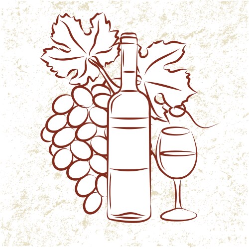 Set of wine grapes design elements Royalty Free Vector Image