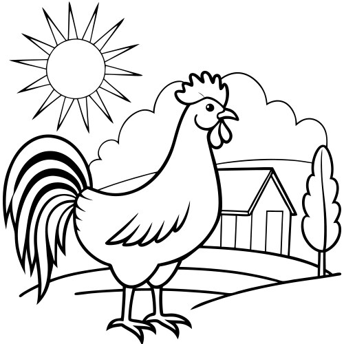 https://cdn.vectorstock.com/i/500p/12/83/bold-rooster-crowing-at-dawn-farmyard-vector-53961283.jpg
