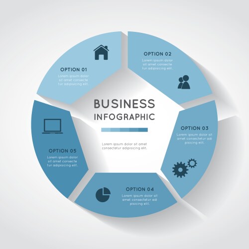 Infographic template colorful circular Royalty Free Vector