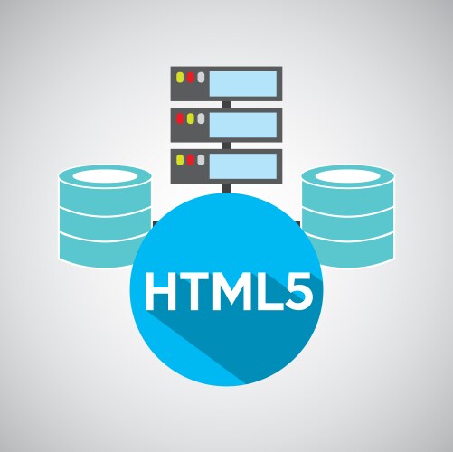 Html5 language data base storage vektorbild
