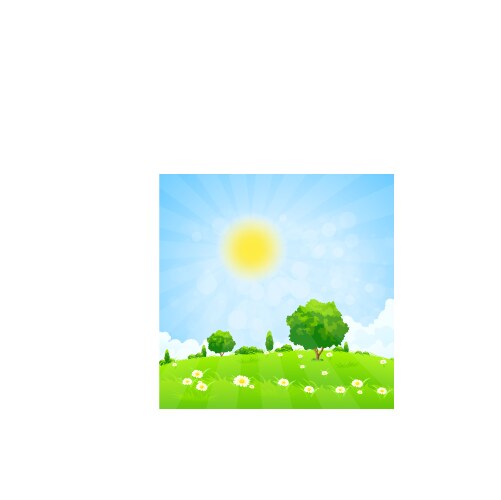 Green background with trees Royalty Free Vector Image