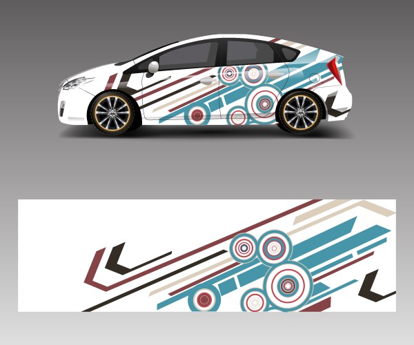 Company branding car decal wrap design graphic Vector Image