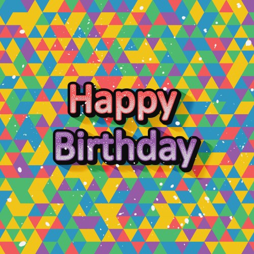 happy birthday typographic design vector