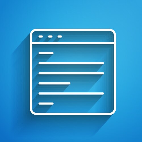 White line computer api interface icon isolated vektorbild